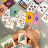 Lauren Sissons Studio illustrated number flashcards with colorful numbered cards for early learning and number recognition.
