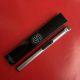 Scarlet & Grace rechargeable matte black lighter with sleek design and electronic ignition, displayed on a neutral background.