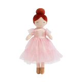 Living Textiles Princess Doll Zara with soft fabric dress and detailed princess costume, ideal for children's play and dress-up.