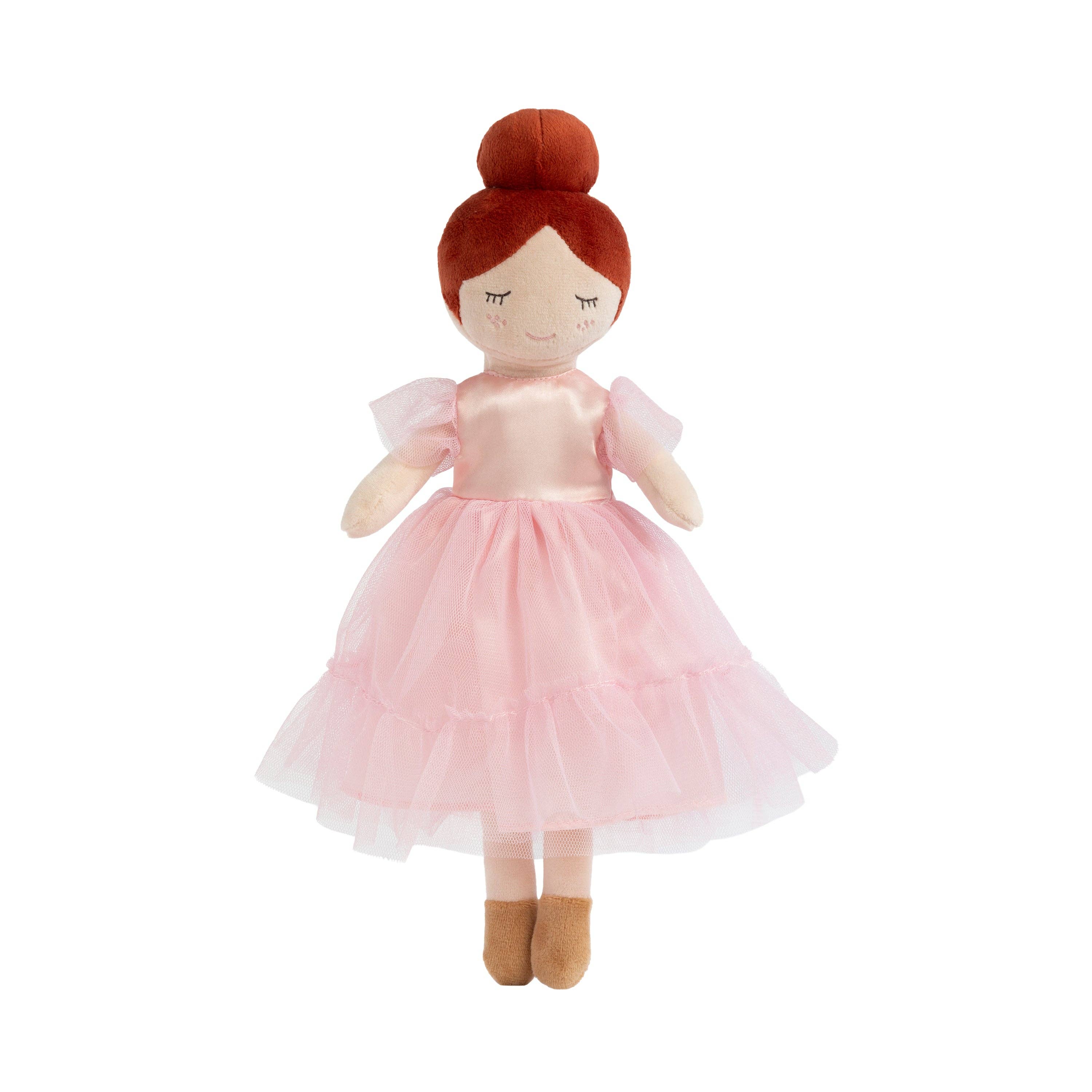 Living Textiles Princess Doll Zara with soft fabric dress and detailed princess costume, ideal for children's play and dress-up.
