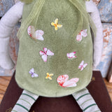 Amaranta Designs Daisy Lamb plush toy with soft fabric and detailed floral embroidery, ideal for children and collectors.