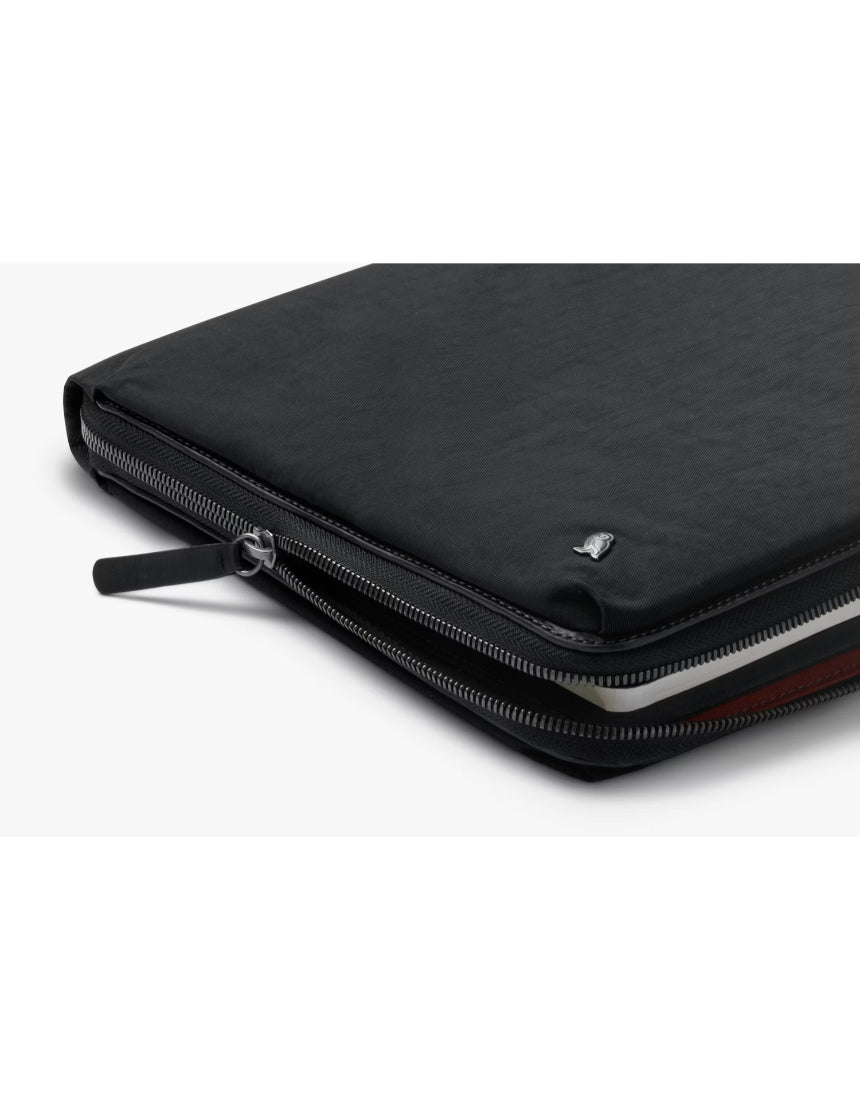 Bellroy Tokyo Folio 12.9 Raven leather tablet case with card slots and sleek design, suitable for iPad Pro 12.9-inch.