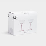 Klevering Coupe Spiral Pink earrings set of 2 with pink spiral design, stylish and lightweight jewelry for women.