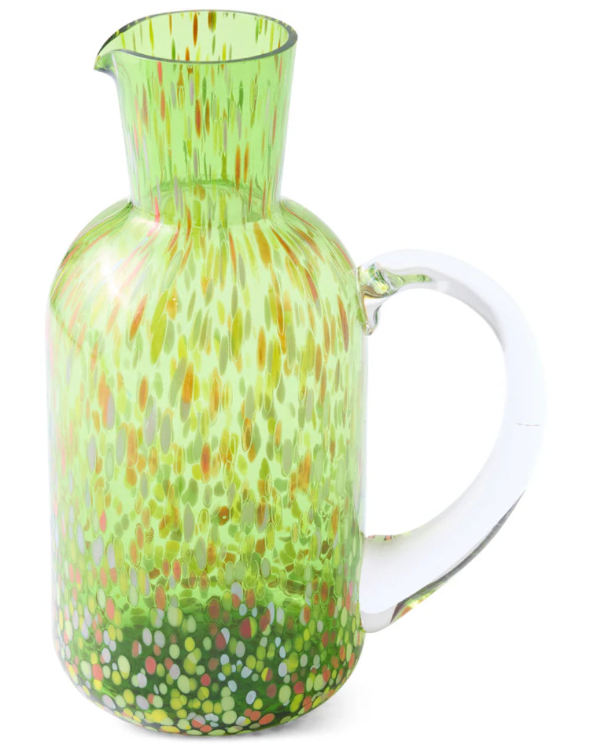 Kip & Co Garden Soiree Speckle Water Jug vase with a speckled pattern, designed for floral arrangements or decorative use.