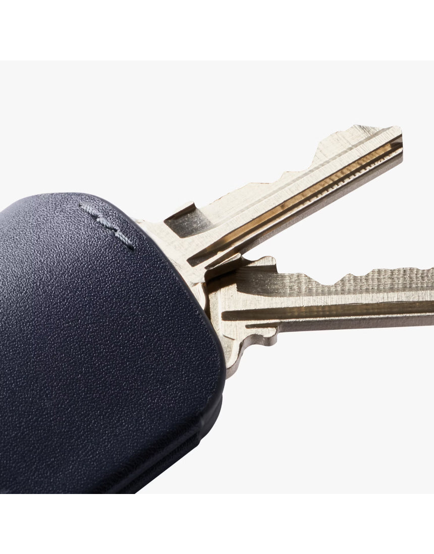 Bellroy Key Cover Plus 3rd Edition in navy, compact leather key holder with multiple key slots and sleek design.
