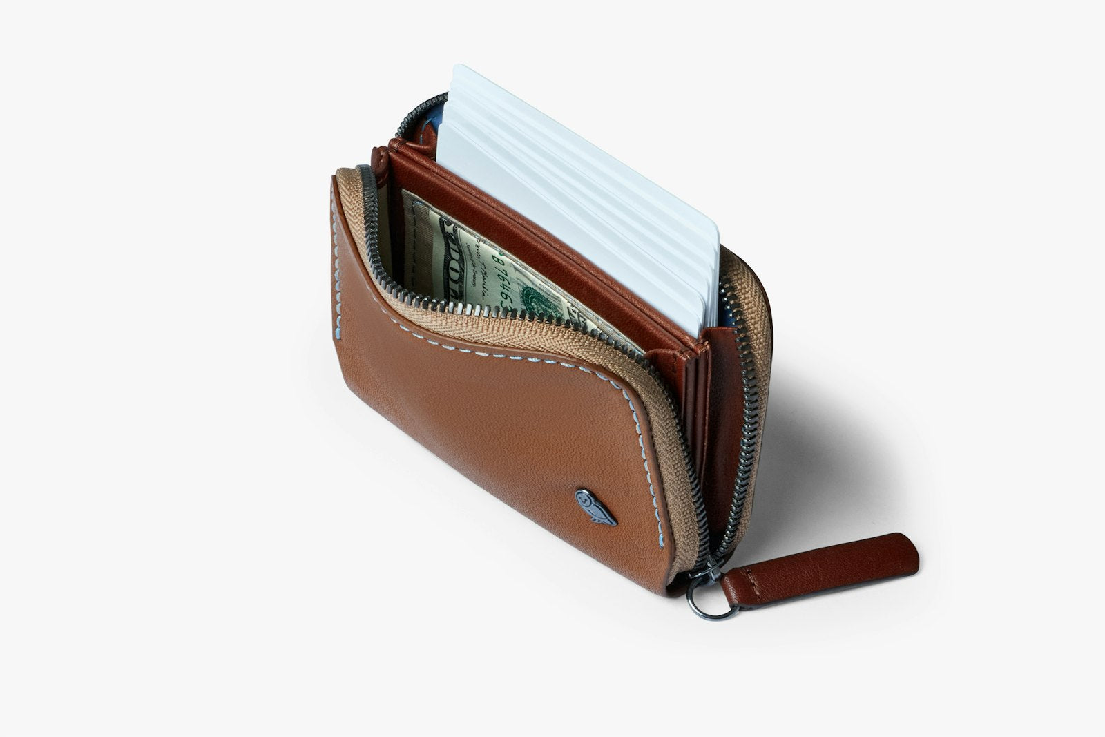 Bellroy Folio Mini wallet in Hazelnut, compact leather wallet with card slots and cash pocket, stylish and functional accessory.