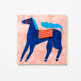 Jones & Co Superette Pony Tile wall decor featuring colorful, vintage-inspired ceramic tile design.