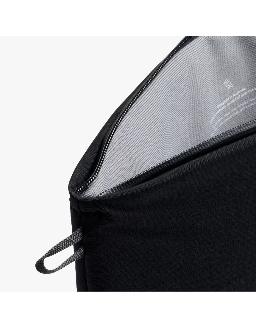 Black Bellroy Lite Laptop Sleeve for 16-inch laptops, made of sleek, durable material with a minimalist design.