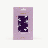 Purple reusable adhesive face paint stencil by Oh Flossy with intricate design for creative face art and makeup application.
