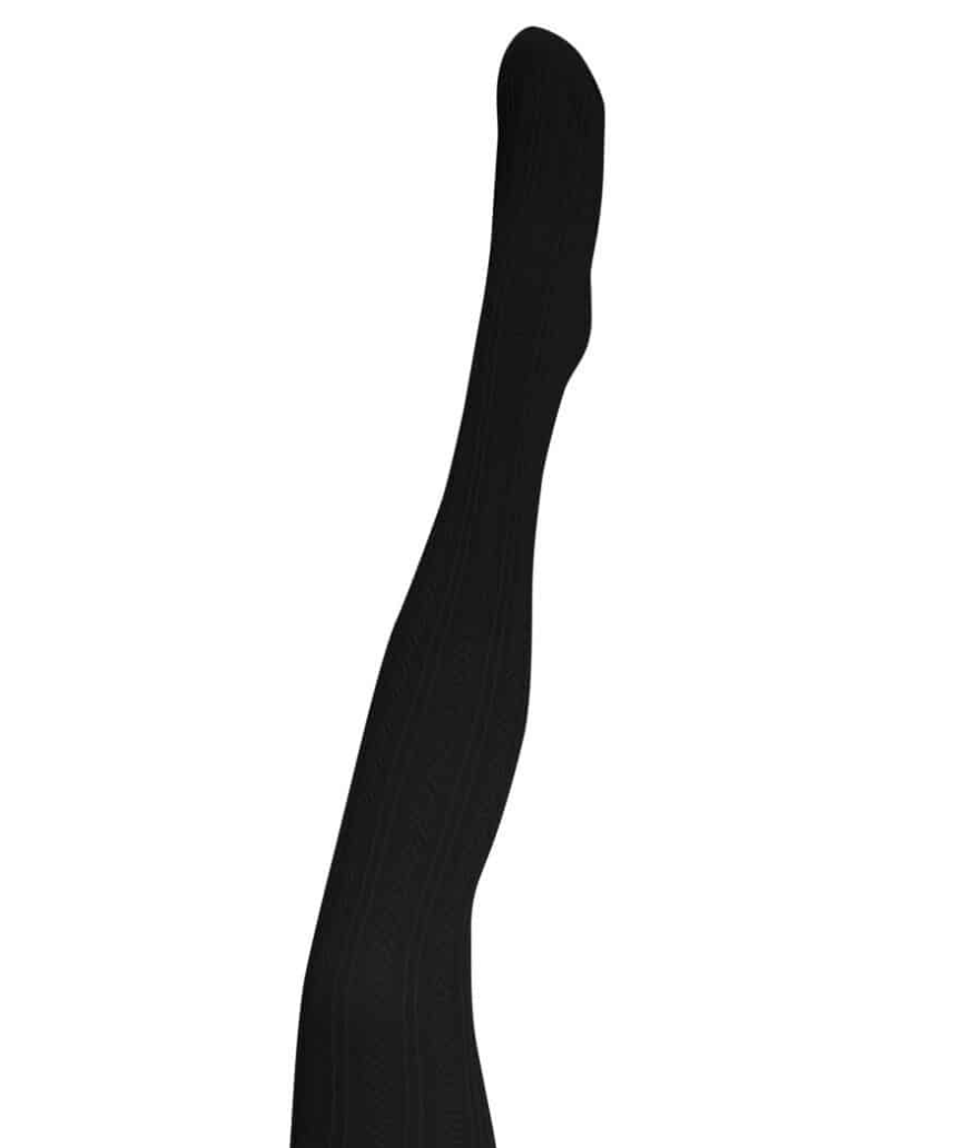 Black cotton tights from Tightology featuring a sleek, fitted design perfect for everyday wear.