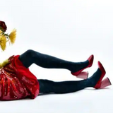 Navy cotton tights from Tightology's Cirque collection, featuring a snug fit and smooth texture.