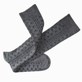 Tightology Industry Grey Merino Wool Socks displayed flat, showcasing soft, breathable wool material and comfortable fit.