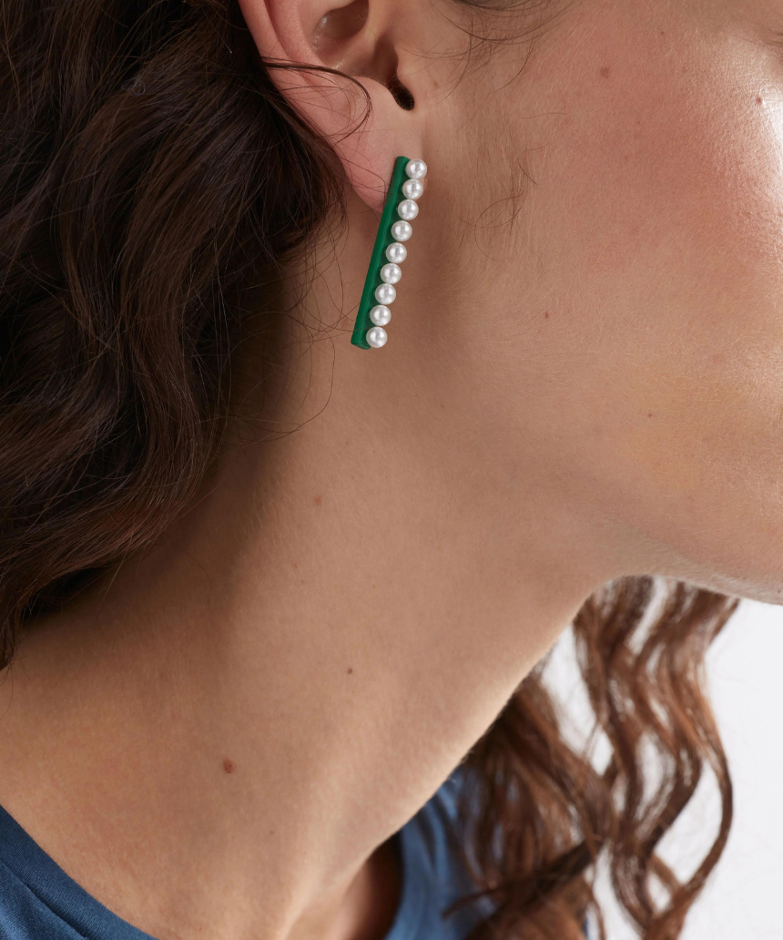 Elk Margit Stud Earring featuring a sleek, minimalist design with a metallic finish and small round shape.