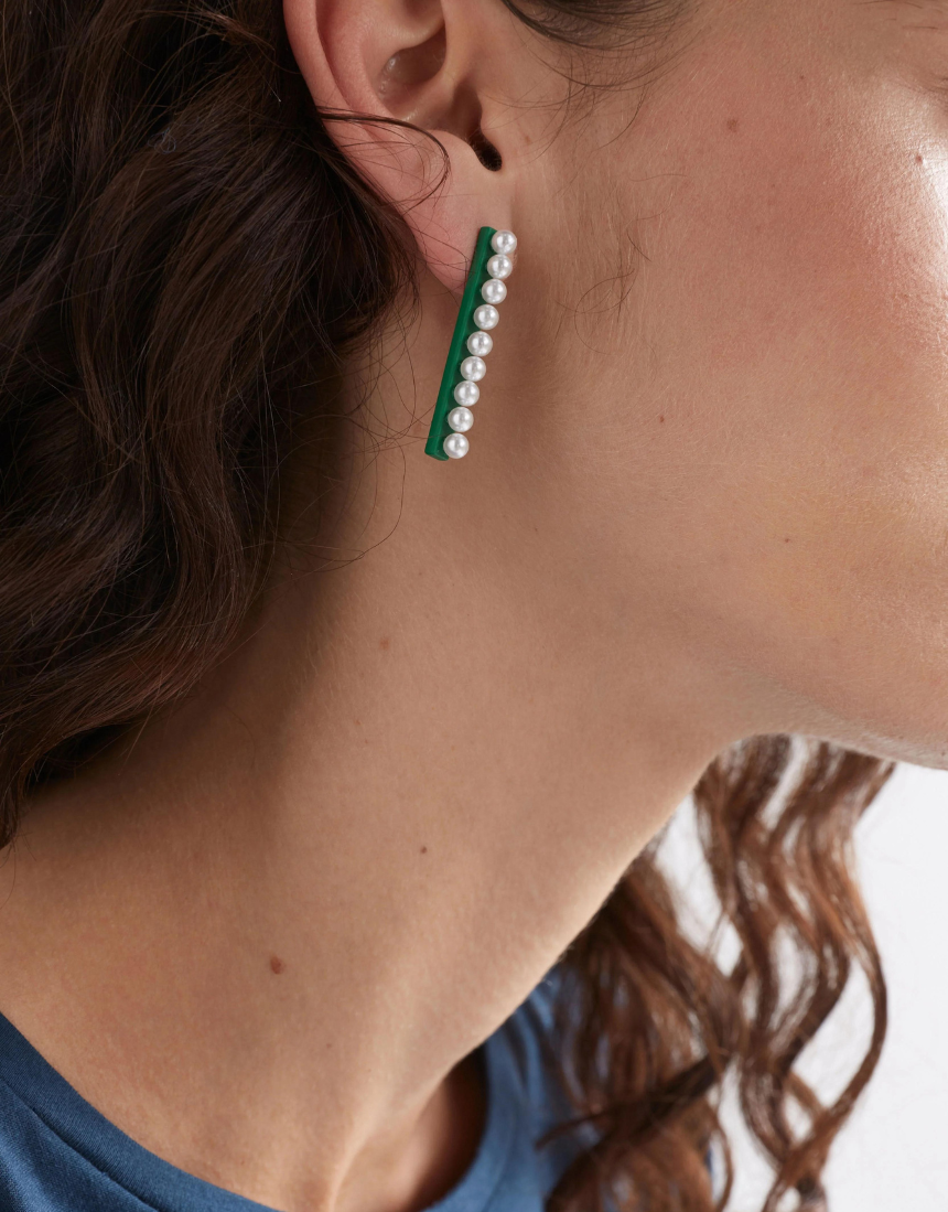 Elk Margit Stud Earring featuring a sleek, minimalist design with a metallic finish and small round shape.