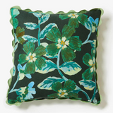 Bonnie and Neil Cosmos Green Cushion, 50cm, featuring a vibrant green fabric with a celestial-inspired pattern.