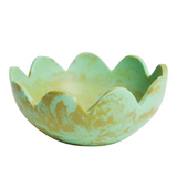 Sage x Clare Petal Bowl Artichoke dinnerware with a floral petal design in green and cream tones, ceramic material.
