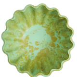 Sage x Clare Venus Bowl in Artichoke, a stylish ceramic dinnerware piece with a textured green glaze and decorative design.
