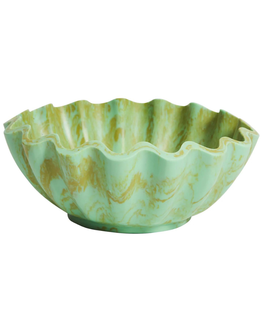 Sage x Clare Venus Bowl Artichoke dinnerware with a vibrant green artichoke design on ceramic bowl.