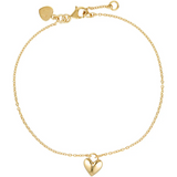 Linda Tahija Amore Gold Heart Bracelet by Say It Sister, featuring a delicate gold chain with a heart pendant.