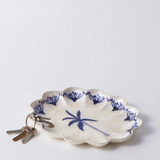 Jones & Co Atlantic Palm Plate featuring a vibrant palm leaf design on ceramic dinnerware.