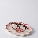 Jones & Co Atlantic Shell Plate featuring a detailed shell design in neutral tones on a white background