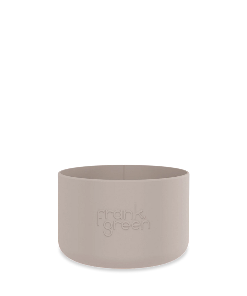 Large Frank Green Bottle Bumper Guard protecting a reusable water bottle from impacts and scratches.