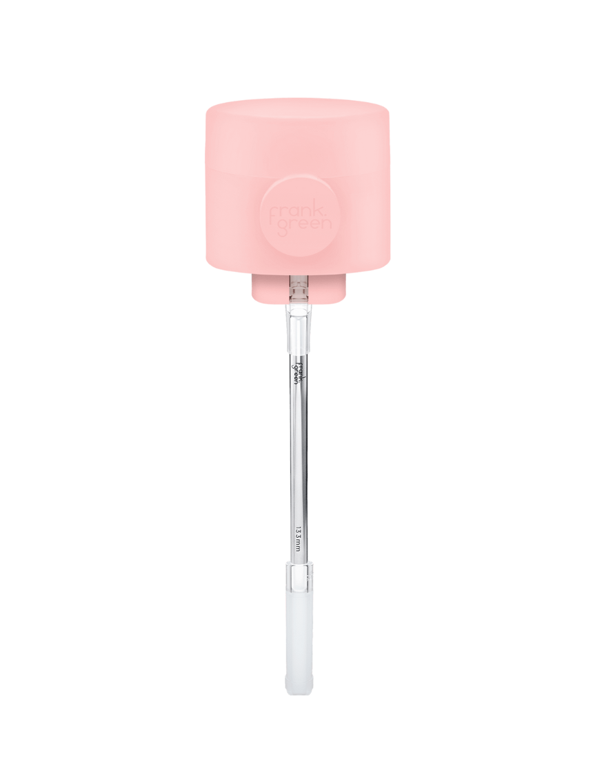 Frank Green Switch Lid with straw and strap for drinkwear, showing the reusable lid and flexible strap in a sleek design.