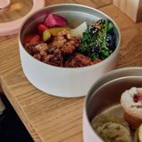 Frank Green stainless steel bowls with glass lids, 2-pack in 700ml and 1500ml sizes, for home storage and organization.