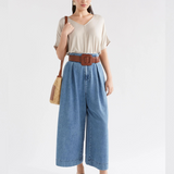 Elk Mytr flax top, a stylish casual shirt featuring a relaxed fit and soft fabric, displayed on a plain background.