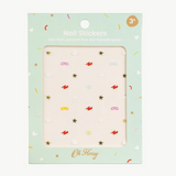 Kids nail stickers by Oh Flossy featuring colorful, fun designs perfect for young children to decorate their nails.