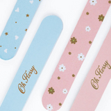 Oh Flossy kids nail files in bright colors, designed for gentle and safe nail shaping for children.