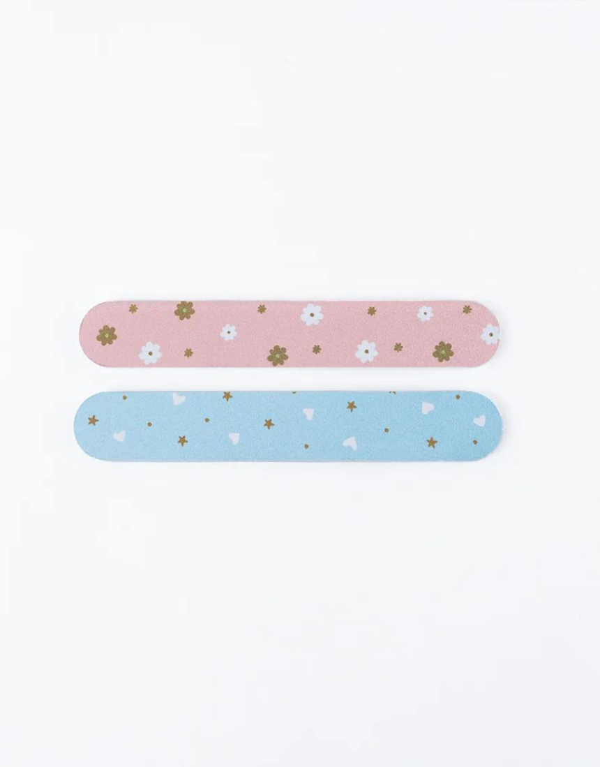 Oh Flossy kids nail files in colorful packaging, designed for gentle nail care for children