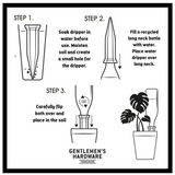 Gentlemen's Hardware Plant Water Drippers string light with LED bulbs, flexible wire, and plant watering features for outdoor or indoor use.