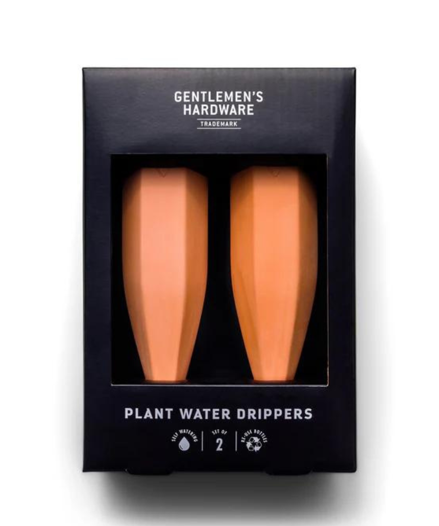 Gentlemen's Hardware plant water drippers string light with small LED bulbs for outdoor garden or patio decoration.