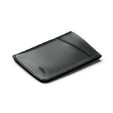 Bellroy Card Sleeve 2nd Edition in black, slim leather wallet with multiple card slots and a sleek, minimalist design.