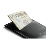 Bellroy Card Sleeve 2nd Edition in black showing sleek leather exterior with multiple card slots and minimalist design