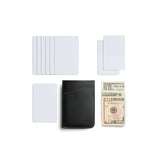Bellroy Card Sleeve 2nd Edition in black, slim leather wallet with multiple card slots and sleek design.