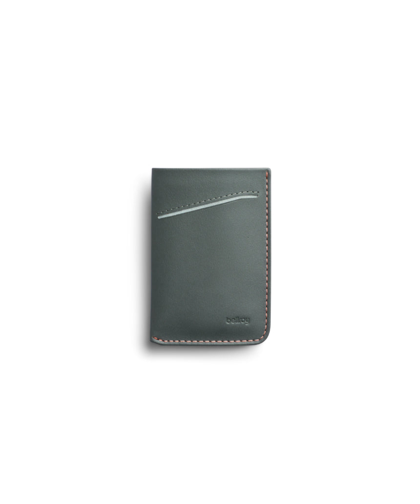 Bellroy Card Sleeve 2nd Edition in Everglade leather, featuring compact design with multiple card slots and sleek finish.