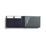 Bellroy Travel Wallet in Everglade leather showing multiple card slots and a spacious cash compartment.