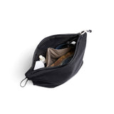Bellroy Light Pouch Duo in black, compact leather accessory with dual compartments for organization.