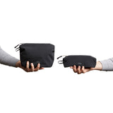 Bellroy Light Pouch Duo in black, compact leather accessories with multiple compartments for organizing essentials.