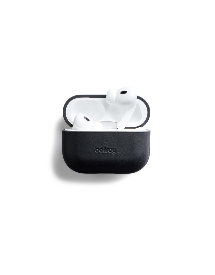 Bellroy Pod Jacket Pro in black, a sleek, lightweight protective jacket with multiple compartments for organization.