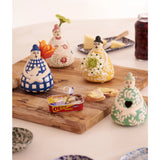 Jones & Co Nonna Sunny floral vase with a vibrant yellow and floral design, perfect for decorative flower arrangements.