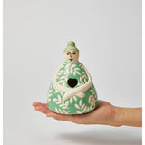 Jones & Co Nonna Green Floral Vase with elegant floral design and classic shape, perfect for home decor.