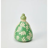 Jones & Co Nonna Green Floral Vase showing a ceramic vase with green floral pattern and decorative design.