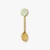 Bonnie and Neil Petal Powder Blue Teaspoon from the cutlery set, featuring a delicate petal design in soft powder blue.