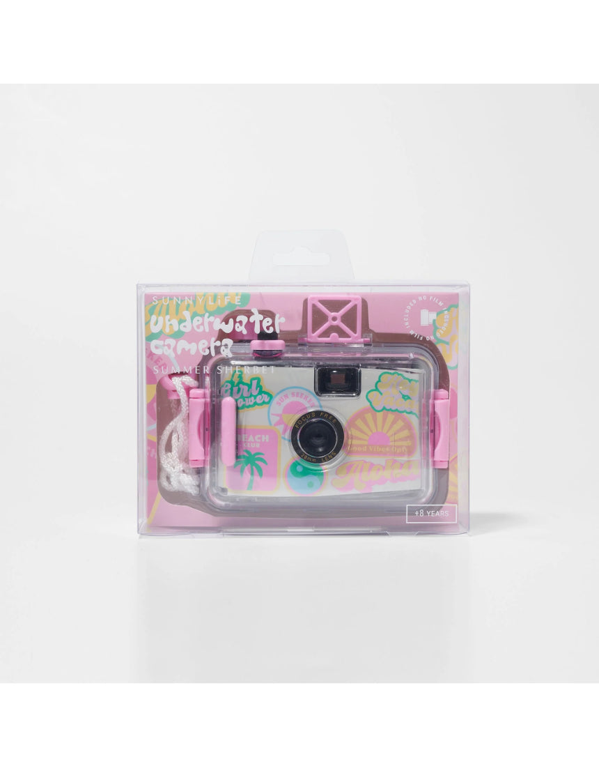 Sunnylife underwater camera Sherbet in bright colors, waterproof design perfect for capturing underwater adventures.