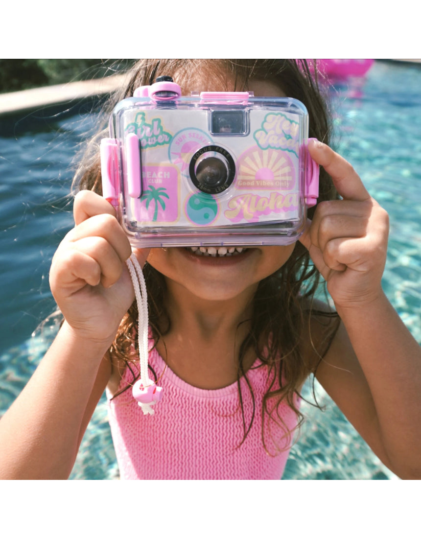 Sunnylife Underwater Camera Sherbet in vibrant colors, designed for capturing underwater photos and videos.