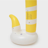 Sunnylife giant snake sprinkler spraying water, colorful outdoor garden sprinkler for kids and summer fun.