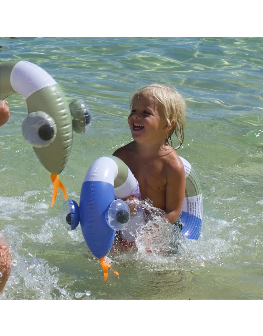 Sunnylife Kids inflatable pool noodle set featuring colorful animal designs from the Into the Wild collection.